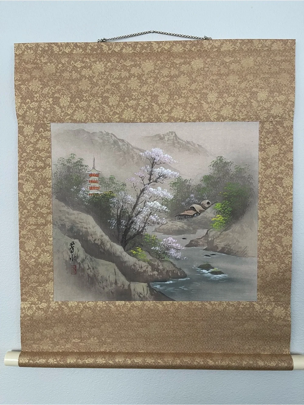 Japanese Kakejiku Landscape Scroll